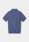 Preview: Poloshirt "Edelweiß Strick" - blaugrau